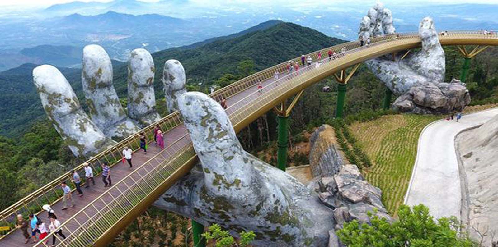 vietnam, danang, vietnam bridge, bana hills, vietnam golden bridge VIETNAM\